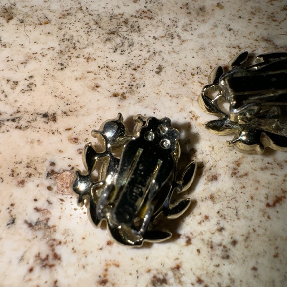 RHINESTONE LISNER EARRINGS NECKLACE BROOCH VINTAGE JEWELRY LOT - Picture 4 of 10